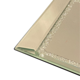 Dienblad Julia - Klein - 25 x 40 cm - Zilver / Spiegelglas