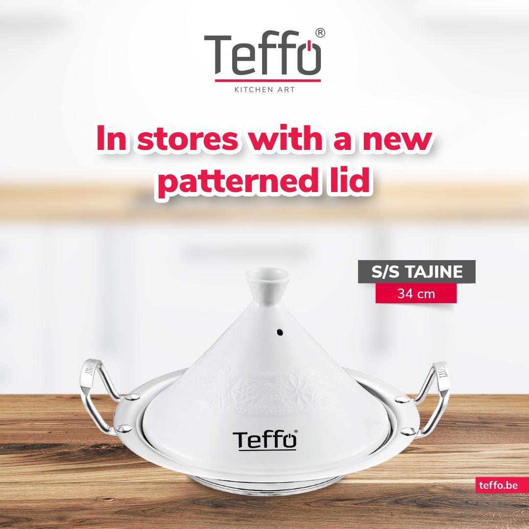 Tajine pan - Teffo - 26 cm - Wit Aardewerk