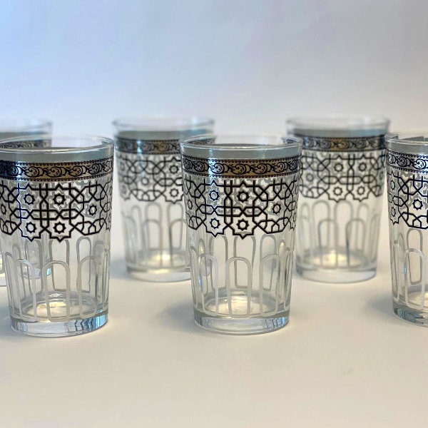 Theeglazen Momo Zilver - 6 stuk