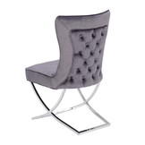 Stoel Luxor Grijs Velvet / Silver