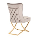 Stoel Luxor Taupe Velvet / Gold