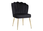 Schelpstoel Lyon Velvet Zwart / Gold