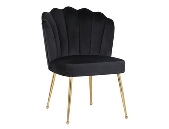 Schelpstoel Lyon Velvet Zwart / Gold