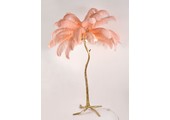 Vloerlamp Palmboom met veren - Gold / Roze