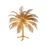 Tafellamp Palmboom met veren - Gold