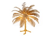 Tafellamp Palmboom met veren - Gold