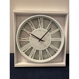Klok Ferna - Wit / Wit - 40 CM - Wit Marmer