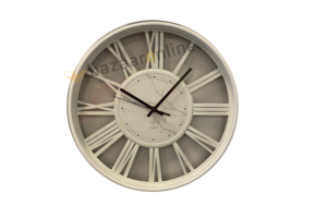 Klok Ferna - Wit / Wit - 40 CM - Wit Marmer