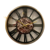 Klok Ferna - Zwart / Goud - 40 CM - Zwart Marmer