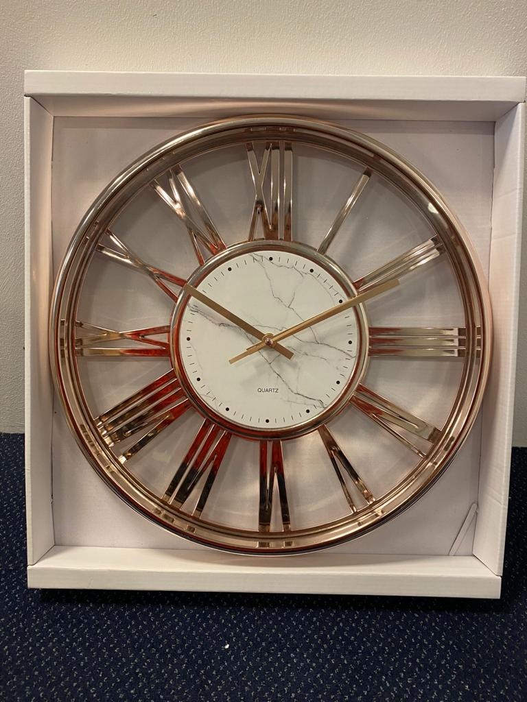 Klok Ferna - Rosé / Rosé - 40 CM - Wit Marmer