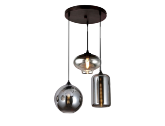 Hanglamp Thoughts Smoking glass 3 lichts