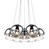 Hanglamp bollen Smoking glass 7 lichts