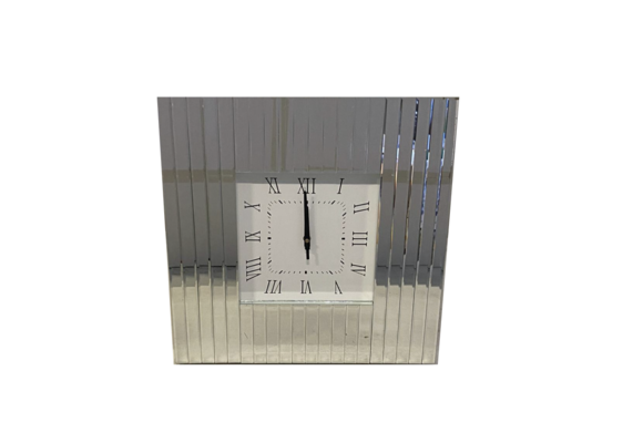 Maron Mirror - Klok - Stil Uurwerk - 50 x 50 cm - Spiegelglas