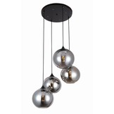 Hanglamp Illusion Smoking glass 4 lichts