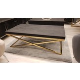 Salontafel Rixos Black Bonito - visgraat look - Gold