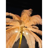 Tafellamp Palmboom met veren - Gold / Roze