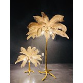 Vloerlamp Palmboom met veren - Gold