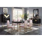 Eettafel Awanos Spiegel Glas -  Goud