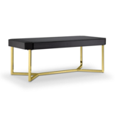 Eettafel Awanos Spiegel Glas -  Goud