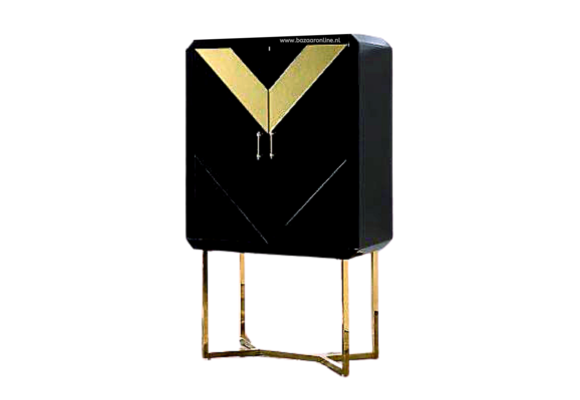 Vitrinekast Awanos Spiegel Glas -  Goud