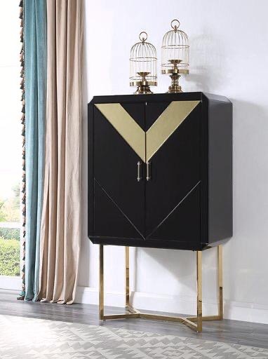 Vitrinekast Awanos Spiegel Glas -  Goud