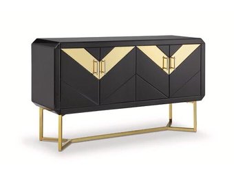 Dressoir Awanos Spiegel Glas -  Goud