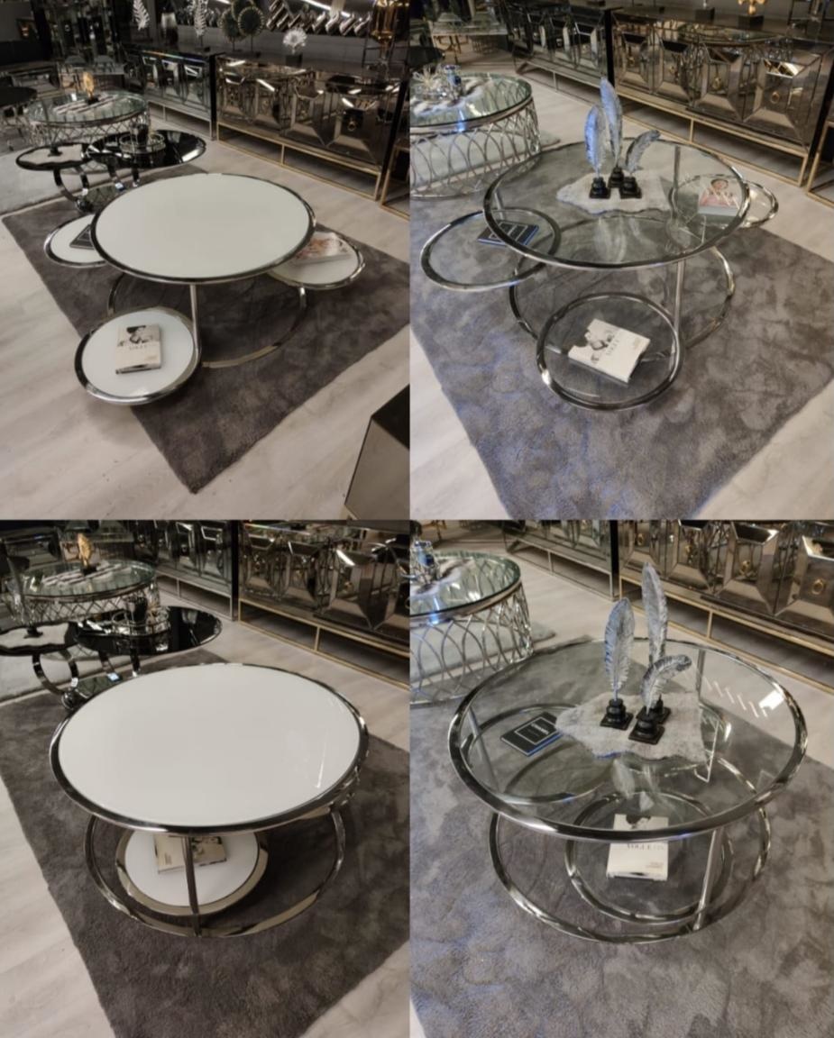 Salontafel Debi Wit glas