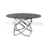 Eettafel Calvin Zilver Getint glas