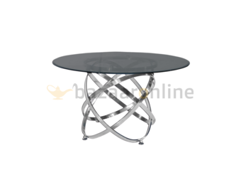 Eettafel Calvin Zilver Getint glas