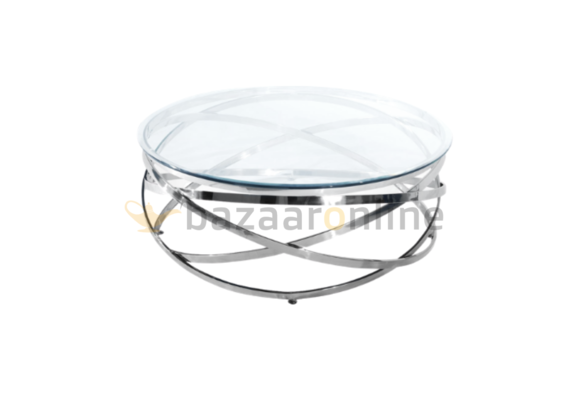 Salontafel Calvin Zilver Transparant