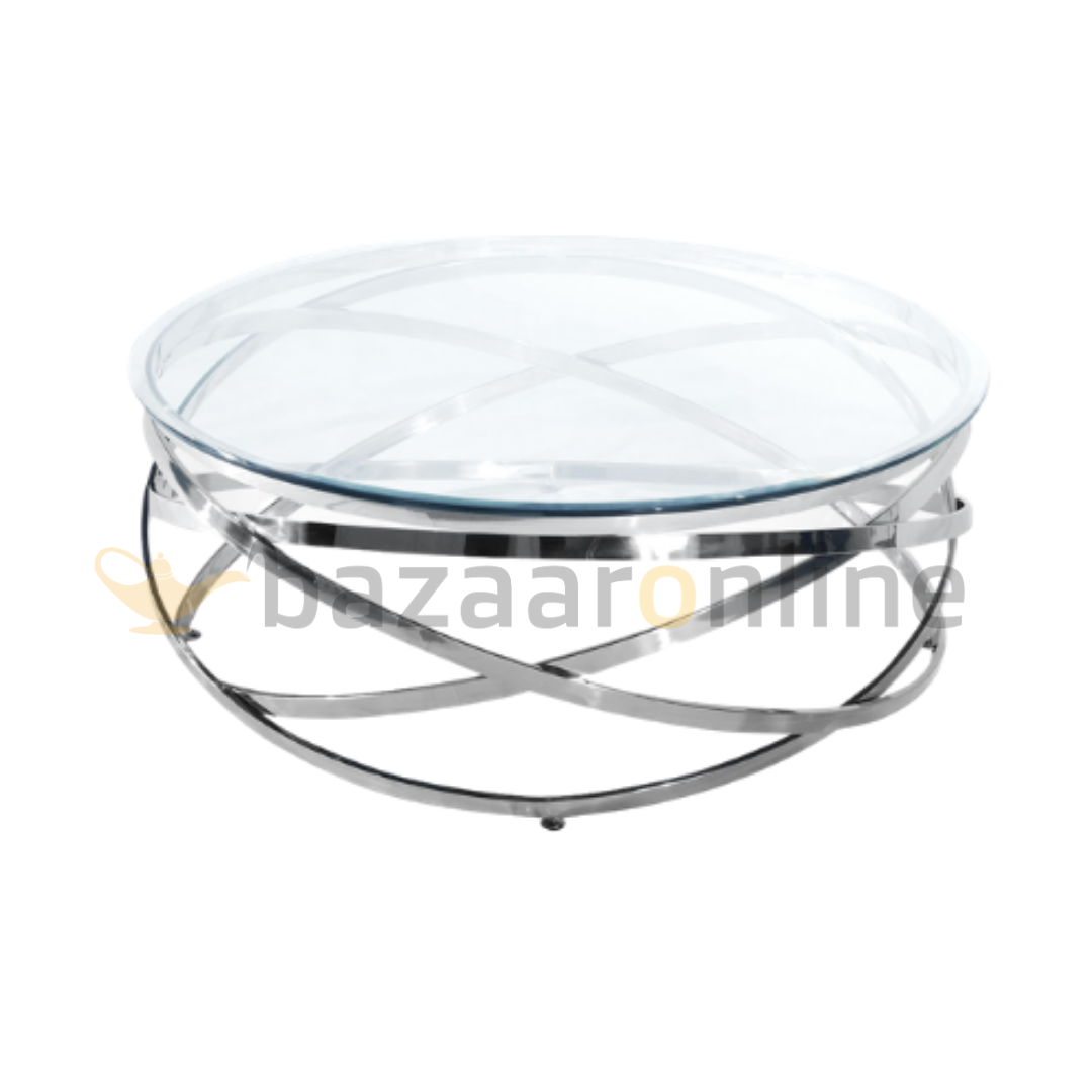 Salontafel Calvin Zilver Transparant