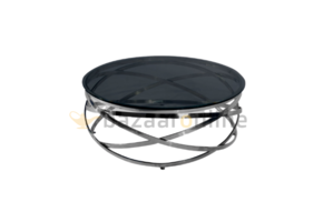 Salontafel Calvin Zilver Getint glas