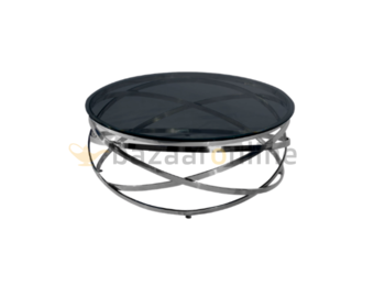 Salontafel Calvin Zilver Getint glas