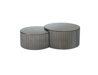 Kalinsky Spiegel Salontafel Antraciet - Rond set van 2