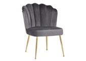 Schelpstoel Lyon Velvet Grijs / Gold