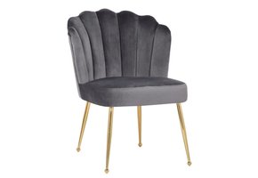 Schelpstoel Lyon Velvet Grijs / Gold