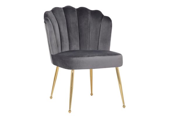 Schelpstoel Lyon Velvet Grijs / Gold