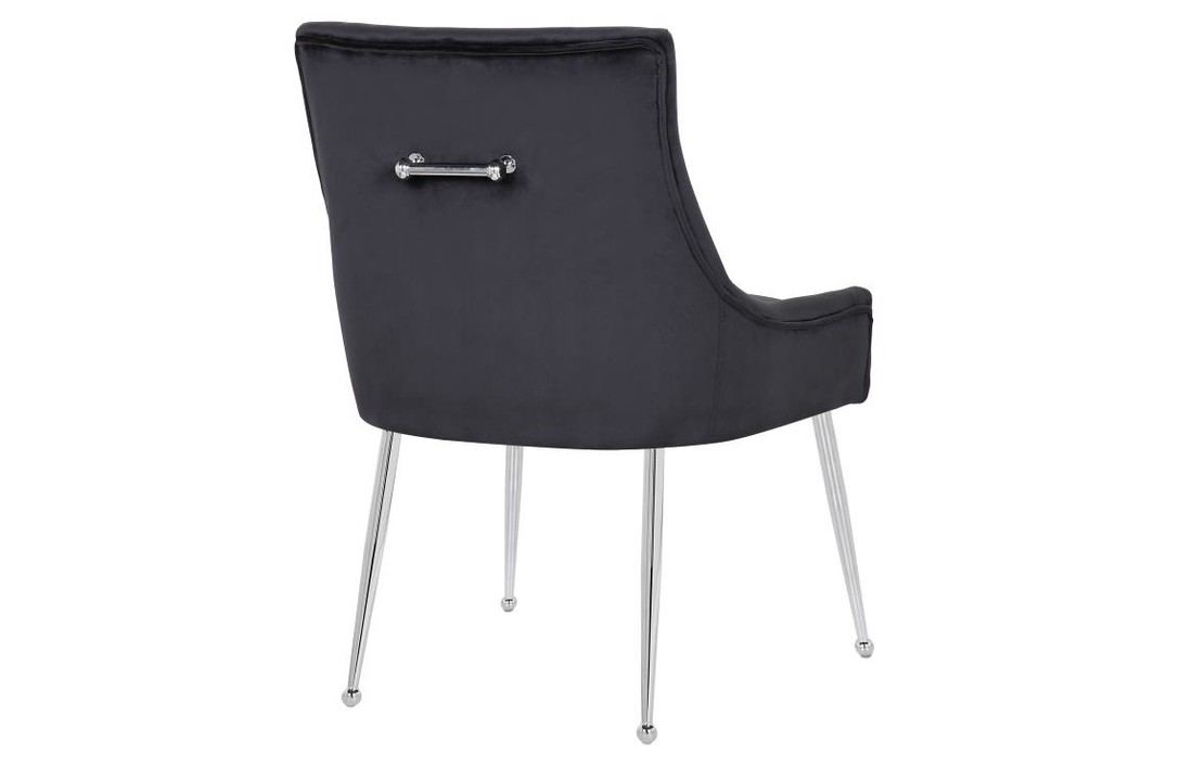 Eetkamerstoel Moulins Zwart Velvet Zilver