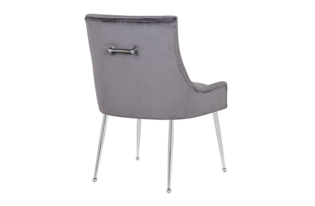 Eetkamerstoel Moulins Grijs Velvet Zilver