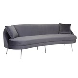 Zitbank Monaco Grijs Velvet Zilver