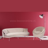 Zitbank Monaco Khaki Taupe Velvet Zilver