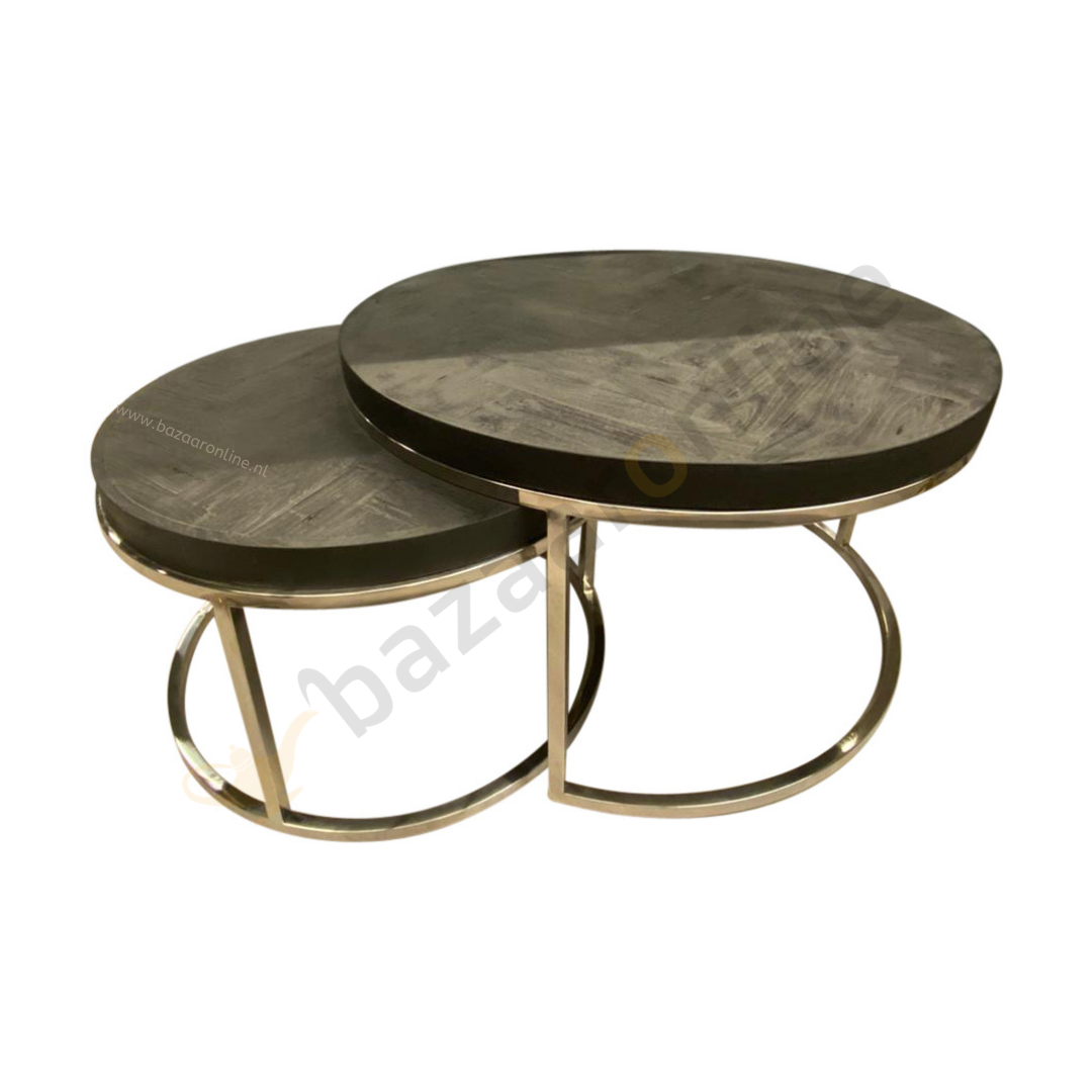 Salontafel Doblo Black Bonito set van 2