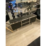 TV-Meubel Rixos Sleeper Wood  Black 160 x 45 x 42 cm