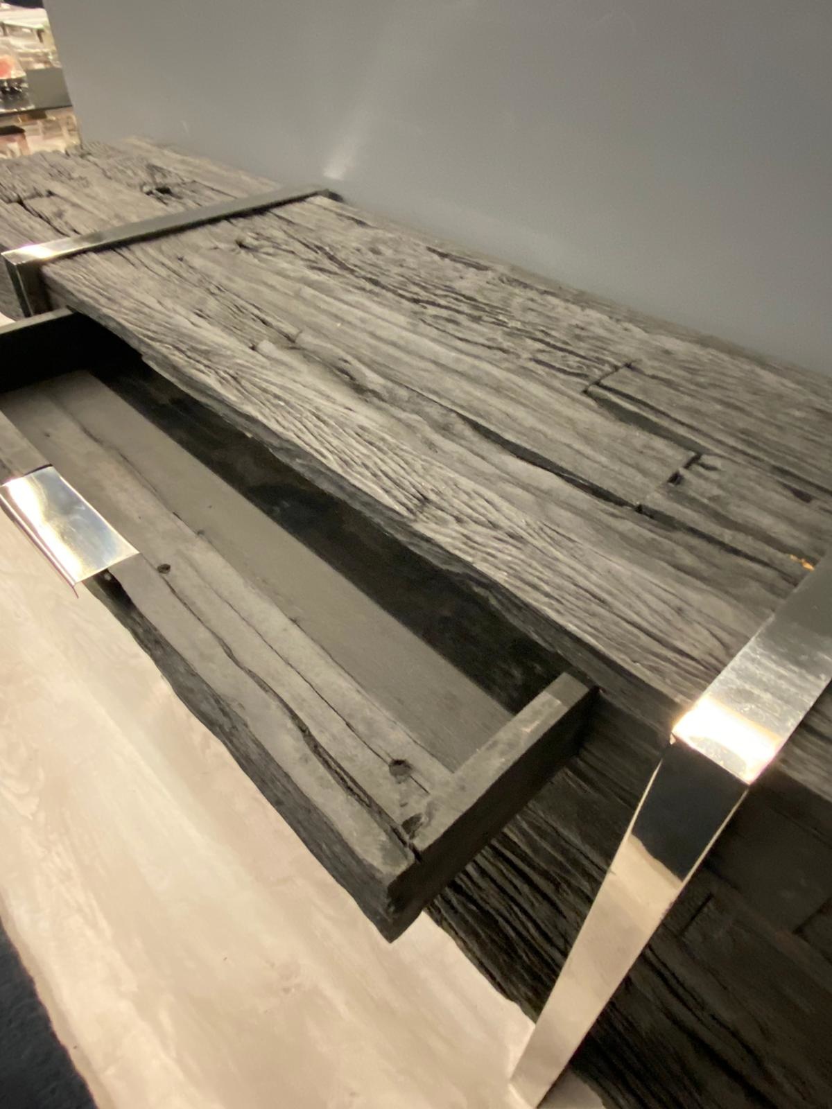 Wandmeubel Rixos Black Sleeper Wood met lades 180 x 80 cm