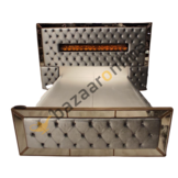 Boxspring Dubai Metallic Grey - inclusief sfeerhaard