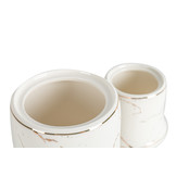 Specerijenset Lisa - 15-delig - Marmerlook - Wit / Goud