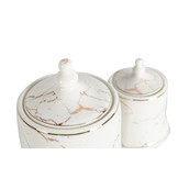 Specerijenset Lisa - 15-delig - Marmerlook - Wit / Goud