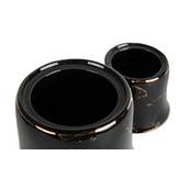 Specerijenset Lisa - 15-delig - Marmerlook - Zwart / Goud