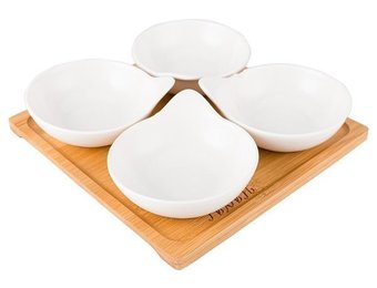 Schalenset - Bamboe - 5 delen - Porselein