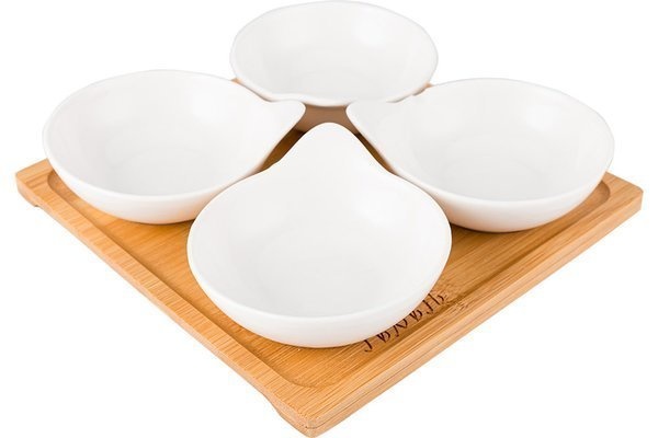 Schalenset - Bamboe -  5 delen - Porselein